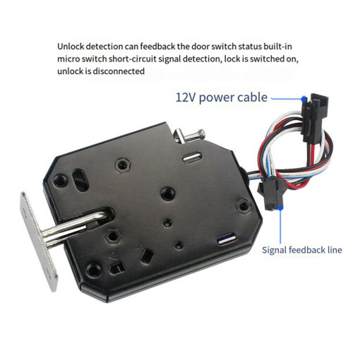 Small 12V 1.5A Electronic Lock  Release Assembly Electromagnetic Control Metal Safety Magnetic Lock 1