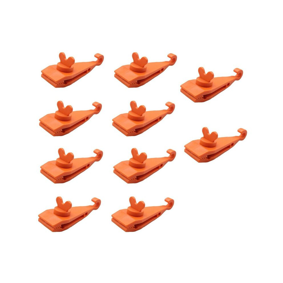 10Pcs Awning Clamp Tarp Clips Heavy Duty Lock Grip Tent Fasteners Clips Pool Awning Bungee Cord Car Tighten Orange 4713236245720
