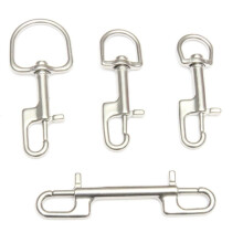 4PCS Bolt Snap Hook, Trigger Snaps Metal Clips for Diving, Dog Leash