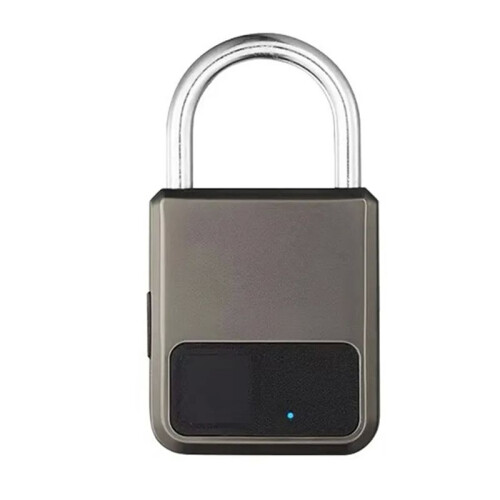 Portable Fingerprints Tuya APP Pad Lock with USB Key Support for Emergency(Grey)