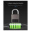 Portable Fingerprints Tuya APP Pad Lock with USB Key Support for Emergency(Grey) 3