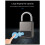 Portable Fingerprints Tuya APP Pad Lock with USB Key Support for Emergency(Grey) 6
