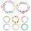 6 Pcs Silicone Beadable O Ring, 65Mm Round Silicone Loop with 2 Hole Frame Silicone Pendant for Diy Keychain 6