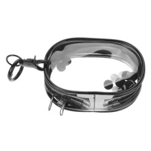 Clear PVC Doll Display Pouch with Dual Zipper and Keychain for Collectible Figure Storage