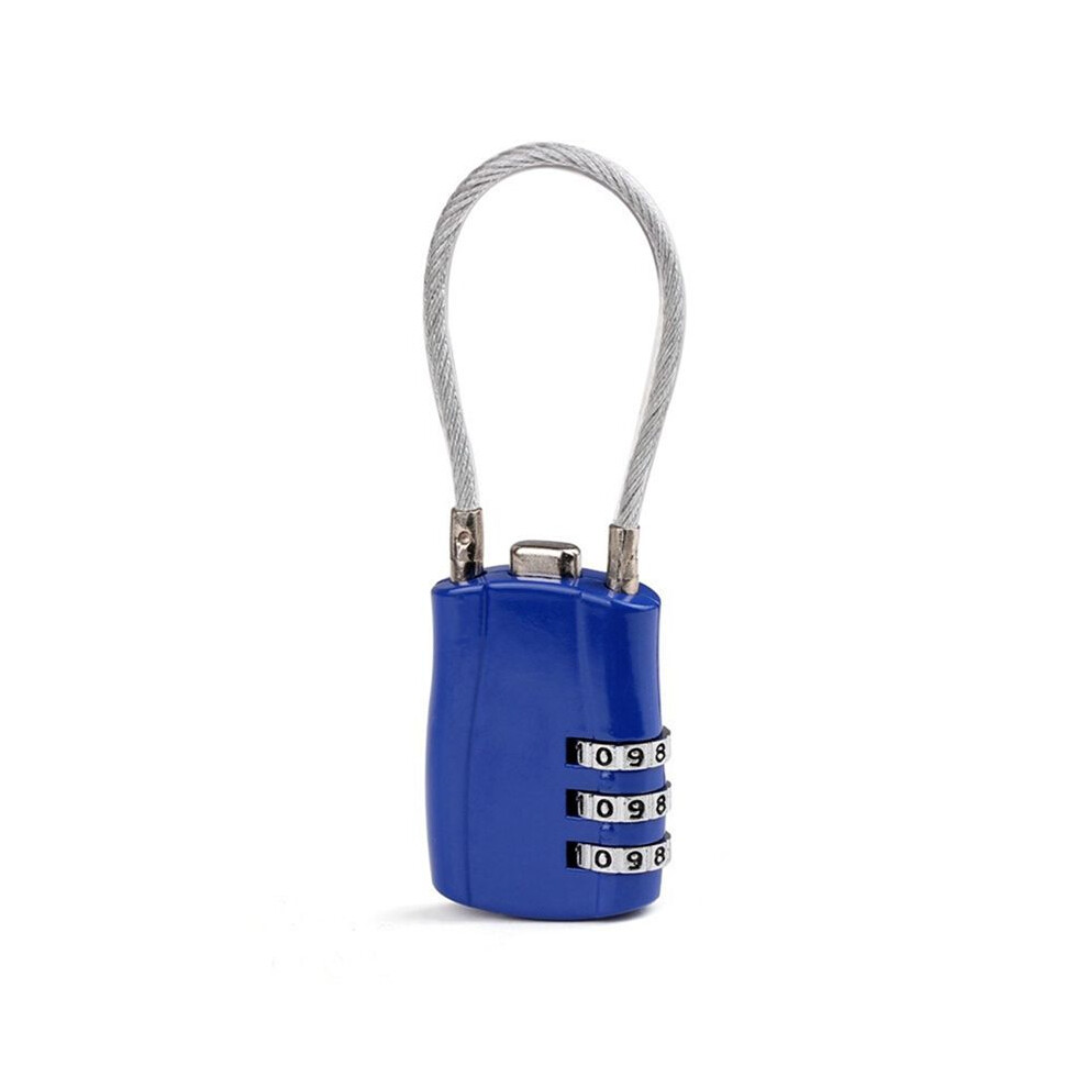 3 Digit Customs Code Lock Combination Locks Contrast Color Anti-Theft Padlock Portable Luggage Password Lock B 4713326776035
