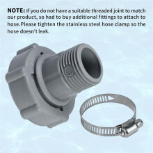 Swimming Pool Drain Fitting Connects Fit for Pools, ID 1.5Inch Connect to the Bottom of the Pool, OD 1Inch
