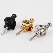 Gitarrengurtschloss Metall-Bassbolzen Anti-OffGuitar Locks Schwarz