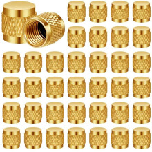 50 Tappi Svasati da 1/4, In Ottone Rotondo con Guarnizione O-Ring In Neoprene