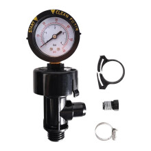 98209800 High Flow Manual Relief Valve/Air Relief Manual Valve Assembly with Pressure Gauge for Pool and Spa Filter