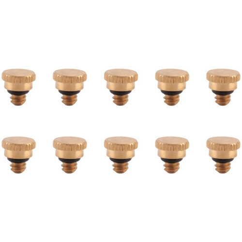 10PCS 10/24 Screw Thread Brass Misting Nozzle Plug Low Pressure Atomizing Mist Nozzle for Outdoor Cooling System