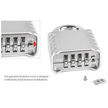 Heavy Duty Combination Padlock, Outdoor Padlock, Mechanical Combination Lock for Lockers,Gates(Silver)