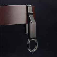3 Sets Duty Belt Key Holder, Belt Key Clip, Stainless Steel Stealth Belt Loop Key Ring Holder with Keyrings