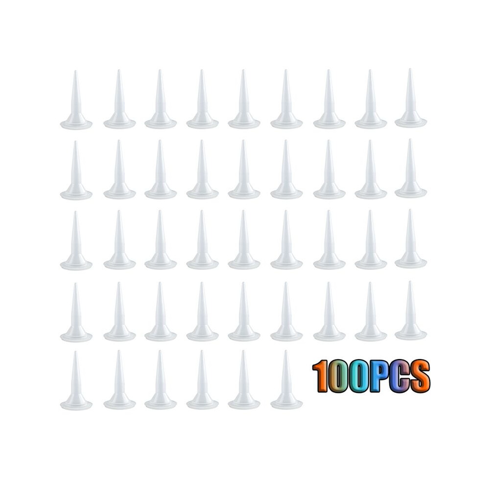 100 Pcs Plastic Structure Caulking Nozzles Extender Caulk Nozzle Tip Tool For Caulk Nozzles Applicator, Easy To Use 4711695877681