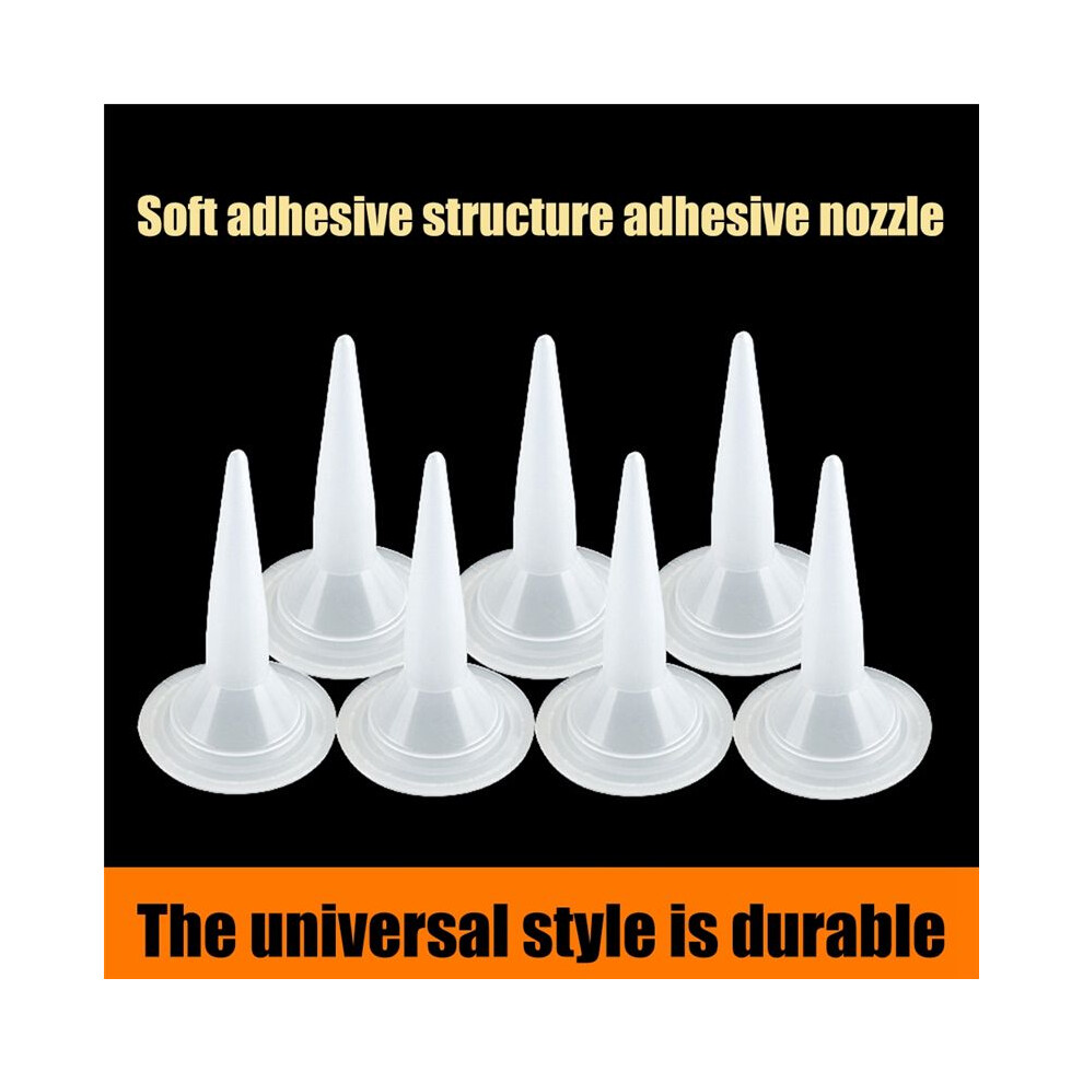 100 Pcs Plastic Structure Caulking Nozzles Extender Caulk Nozzle Tip Tool For Caulk Nozzles Applicator, Easy To Use 6133053054387