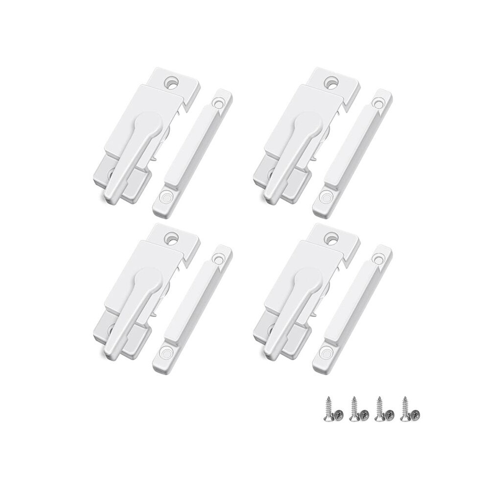 4 Pack Window Sash Locks, Window Latches Replacement Sash Locks White Fits Horizontal Sliding Window 6032382752981