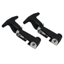 2 Piezas de Capó de Goma de Acero Inoxidable con Manija en T Flexible Cerrojos de Goma Flexibles con Caja de Herramientas de Soportes