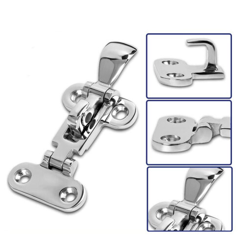 Marine Grade Boat Door Hatch Anti-Rattle Latches, Hold Down Clamp Latches, Solid Construction, Lockable,(2 PCS) 1