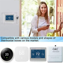 Caja de Seguridad para Termostato Cubierta de Termostato Universal con Protector de Caja de Seguridad con Llave para Termostato en la Pared Hogar