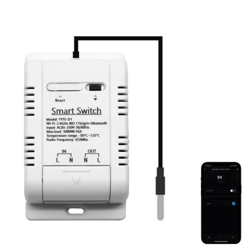 Tuya   Temperatursensor  Thermostat Eingebauter Leistungsmonitor für Alexa  Assistant
