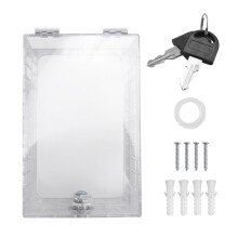 Caja de Seguridad para Termostato con Llave Cubierta Universal para Termostato con Cerradura, Protector de Termostato Transparente para Pared