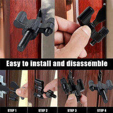 2Pcs , Hotel Door Locks for Travelers,Zinc Alloy Security Door Lock, Sturdy Safety for Hotel Room Door