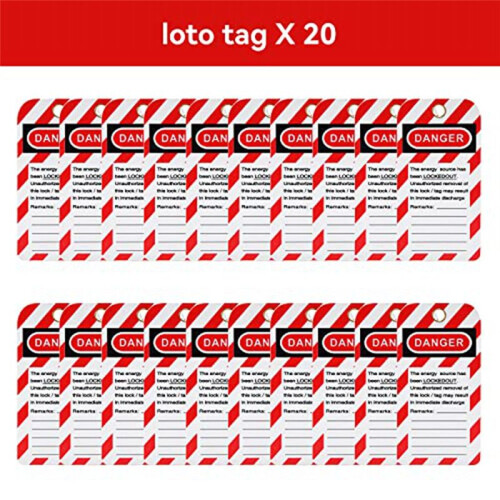 Dispositivo di Blocco 'Interruttore Automatico Lockout Tagout Tag Kit Breakers Lockout Universal Electrical per Lock Out Tag Out Set 2