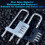 Combination Padlock Outdoor, Waterproof Heavy Duty Padlock with Code, Multifunctional Adjustable Long Padlock- Black 6