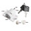 4PCS Sliding Window Lock Security com Key para Sliding Door, Child Security Locks Home Security Childproof Door Lock 6