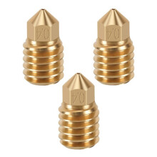3 Pezzi 0,4 mm Clone Ugello nel Ottone Clone Ad Alto Flusso un Tre Fori per Stampante 3D Ugello CHT Clone CHT per X1 P1P Hotend
