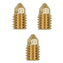 3 Stuks 0,6 mm CHT Kloon Messing Mondstuk High Flow Drie Gaten 3D-Printer CHT Mondstuk Kloon Cht Voor  X1 P1P Hotend