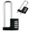 Combination Padlock Outdoor, Waterproof Heavy Duty Padlock with Code, Multifunctional Adjustable Long Padlock- Black 2