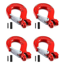 Clevis Hook with , 4 Pack, 5/16Inch, 2470 Lbs Load Limit, Grade 80 Drop Alloy Steel