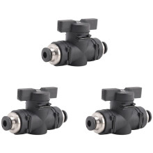4mm Push Connect Valve Valve 4mm Air Flow Control Valve Quick Connect Valve Tube Fittings 3 Pack