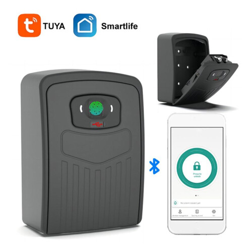 TUYA  Key Box  Storage Lock Box  Life App Wall Mount Security Anti-Theft Lockbox-Fingerprint 2