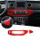 For   JL Gladiator JT 2018-2023 Air Conditioner AC Control Panel Decorative Cover Decorative,Red 3