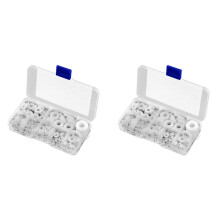 1000Pcs White Nylon Flat Washer Gasket Set M2 M2.5 M3M4M5 M6 M8 M10 Plastic Sealing O-Rings Assortment Kit Fastener