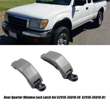 2PCS Car Rear Quarter Window Lock Set 62910-35010-E0 for Tacoma 1995-2001 Hilux 97-06 62910-35020-B0 Gray