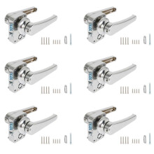 6X RV Igienici Blocco Porta del Bagno Door Lock Caravan Boat Chiusura un Maniglia Blocco RV Accessori