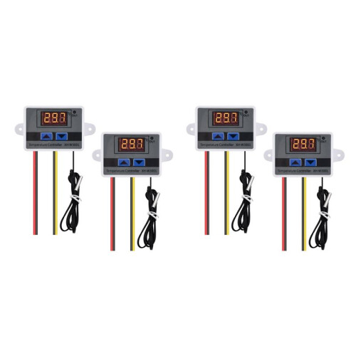 4Pcs XH-W3001 Digital Temperature Controller with Sensor AC110V-220V Thermostat Temperature  Heating Cooling