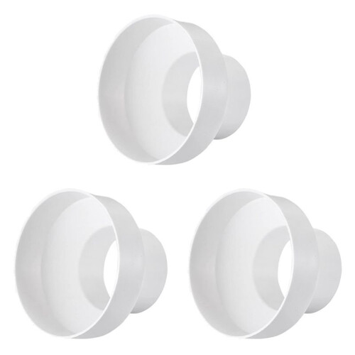 3X Ventilation Pipe Reducer Adapter Pipe Air Duct Adapter Pipe Connector for Inline Ventilation System(200-150mm)