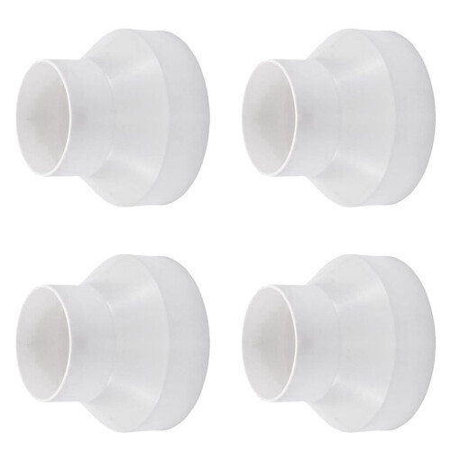 4X Ventilation Pipe Reducer Adapter Pipe Air Duct Adapter Pipe Connector for Inline Ventilation System(200-150mm)