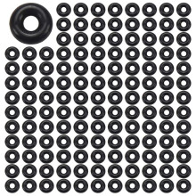 600 Pcs Carpe en Caoutchouc Terminal de Peche Tacle A la Peche Ronde O Anneaux Antiderapant Stoppeur 6Mm