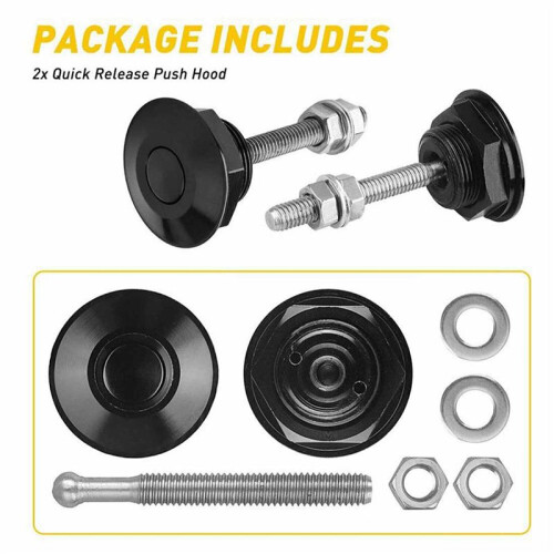 12 PCS Push Button Quick Release Hood Bonnet Pins Lock Clip Car Bumper  Kit 1