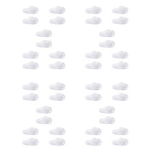 Almofada de Nariz de Silicone ElíPtica Macia para ÓCulos (Transparente, 20 Pares)