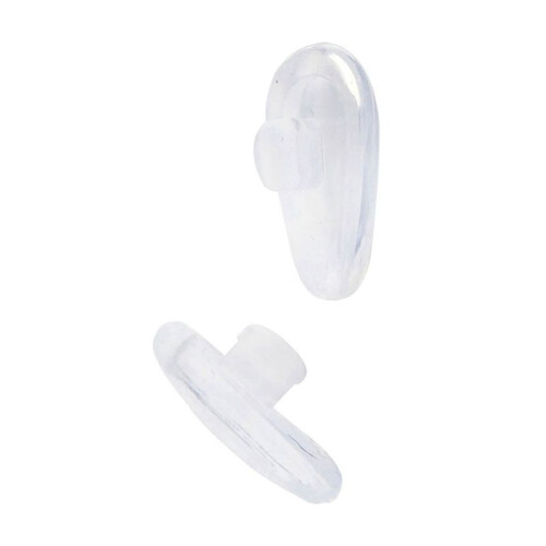 Soft Elliptical Silicon Nose Pad for Glasses (Transparent, 20 Pairs)