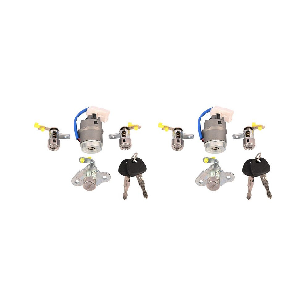 2X Car Ignition Lock Cylinder + Door Lock For Accent 2006-2011 81905-1E000 81920-1Ea00 Light 4713301918870