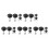 10 PCS Push Button Quick Release Hood Bonnet Pins Lock Clip Car Bumper  Kit 1
