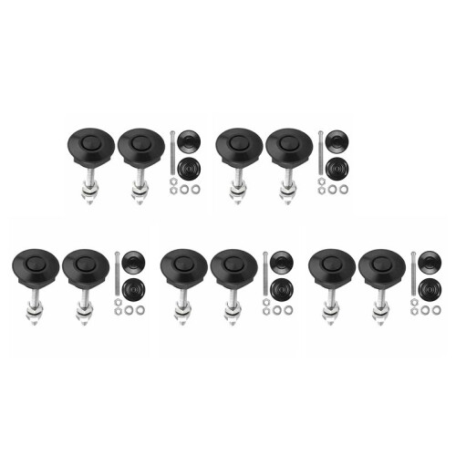 10 PCS Push Button Quick Release Hood Bonnet Pins Lock Clip Car Bumper  Kit
