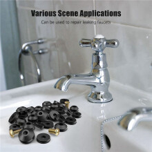 Wasserhahn-Unterlegscheiben, 116Er-Pack Flache und AbgeschräGte Gummi-Wasserhahn-Unterlegscheiben und Messing-Latzschrauben-Sortiment, Ersatz-Kit
