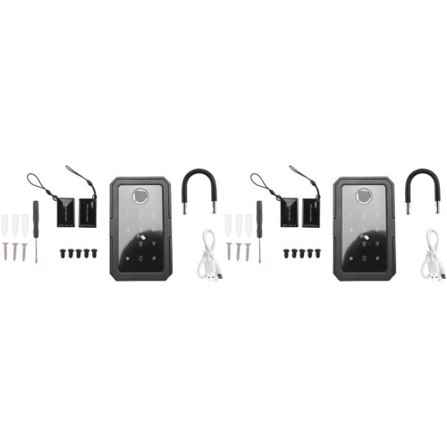 2X Smartkey Lock Box, Home Key Wireless Smartlock Box, Electronic Key Box App Digital Code  Key Safe for Host